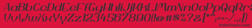 YiggivooUcI Font – Black Fonts on Red Background