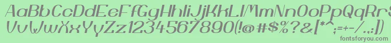 YiggivooUcI Font – Gray Fonts on Green Background