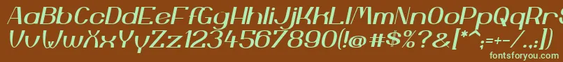 YiggivooUcI Font – Green Fonts on Brown Background