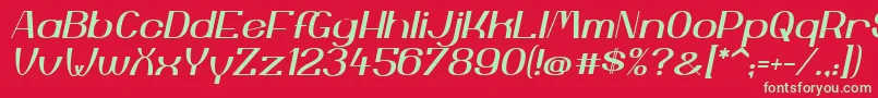 YiggivooUcI Font – Green Fonts on Red Background