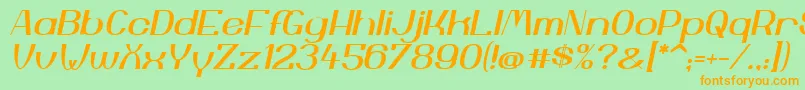 YiggivooUcI Font – Orange Fonts on Green Background