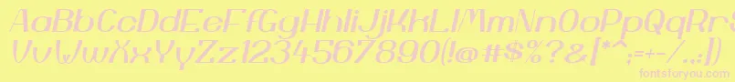 YiggivooUcI Font – Pink Fonts on Yellow Background