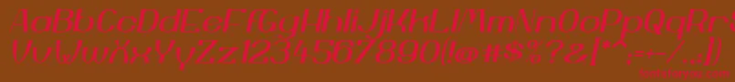 YiggivooUcI-Schriftart – Rote Schriften auf braunem Hintergrund