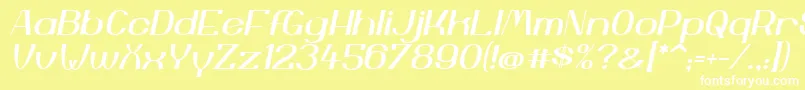 YiggivooUcI Font – White Fonts on Yellow Background