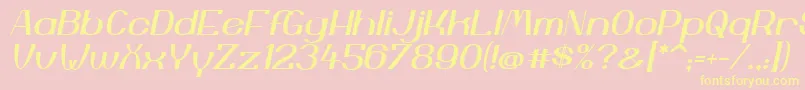 YiggivooUcI Font – Yellow Fonts on Pink Background