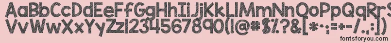 fuente Kgblankspacesketch – Fuentes Negras Sobre Fondo Rosa