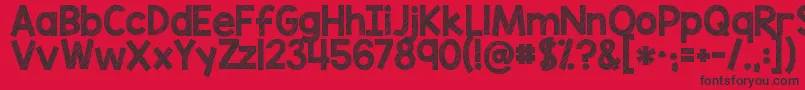 Kgblankspacesketch Font – Black Fonts on Red Background