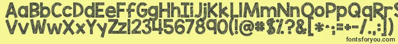 Kgblankspacesketch Font – Black Fonts on Yellow Background