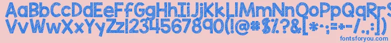 Kgblankspacesketch Font – Blue Fonts on Pink Background