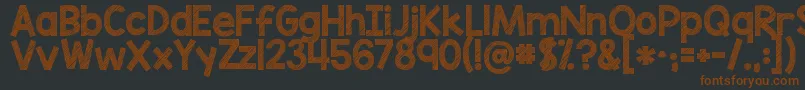 Kgblankspacesketch-Schriftart – Braune Schriften auf schwarzem Hintergrund