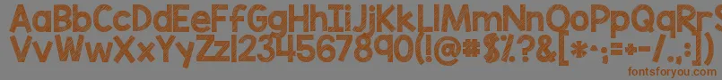 Kgblankspacesketch Font – Brown Fonts on Gray Background