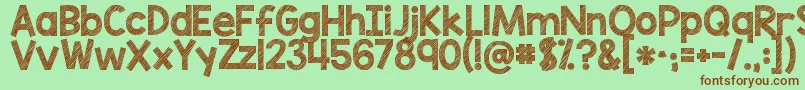 Kgblankspacesketch Font – Brown Fonts on Green Background