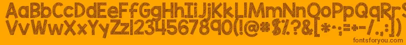Kgblankspacesketch Font – Brown Fonts on Orange Background