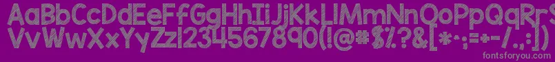 Fonte Kgblankspacesketch – fontes cinzas em um fundo violeta