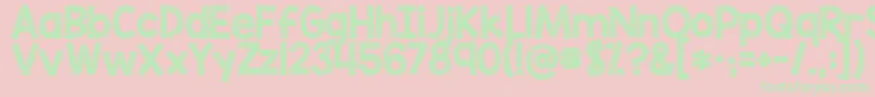 Kgblankspacesketch Font – Green Fonts on Pink Background