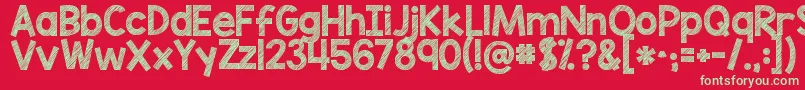 Kgblankspacesketch Font – Green Fonts on Red Background