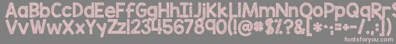 fuente Kgblankspacesketch – Fuentes Rosadas Sobre Fondo Gris