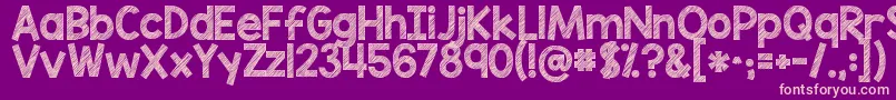 Kgblankspacesketch Font – Pink Fonts on Purple Background