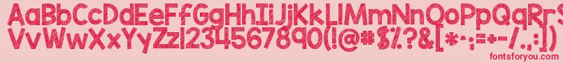 Kgblankspacesketch Font – Red Fonts on Pink Background