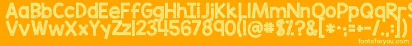 Kgblankspacesketch Font – Yellow Fonts on Orange Background