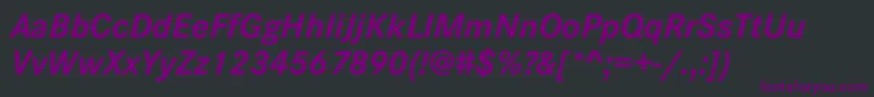 CorporateSW10BoldItalic Font – Purple Fonts on Black Background