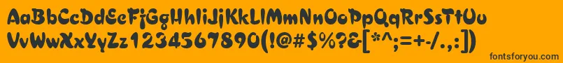 Asylbekm29.Kz Font – Black Fonts on Orange Background