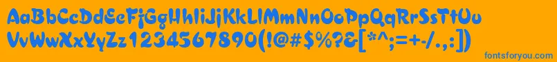 Asylbekm29.Kz Font – Blue Fonts on Orange Background