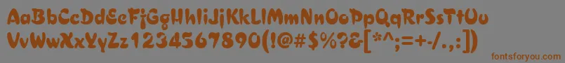 Asylbekm29.Kz Font – Brown Fonts on Gray Background