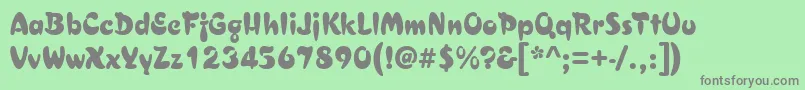 Asylbekm29.Kz Font – Gray Fonts on Green Background