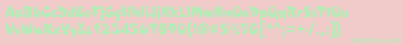 Asylbekm29.Kz Font – Green Fonts on Pink Background