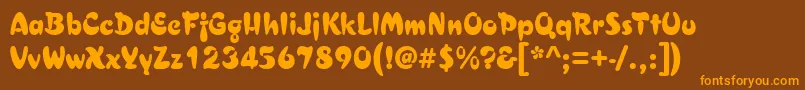 Asylbekm29.Kz Font – Orange Fonts on Brown Background