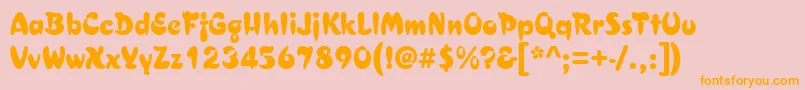 Asylbekm29.Kz Font – Orange Fonts on Pink Background