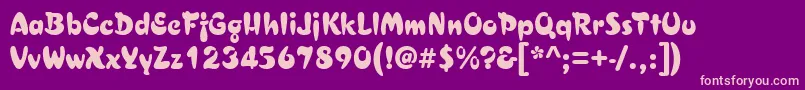Asylbekm29.Kz Font – Pink Fonts on Purple Background