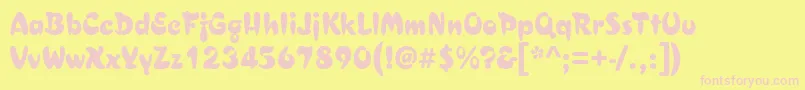Asylbekm29.Kz Font – Pink Fonts on Yellow Background