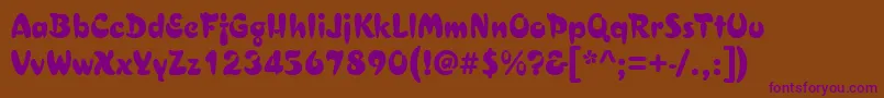 Asylbekm29.Kz Font – Purple Fonts on Brown Background
