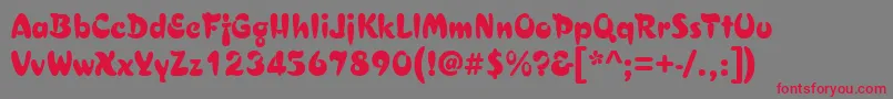 Asylbekm29.Kz Font – Red Fonts on Gray Background