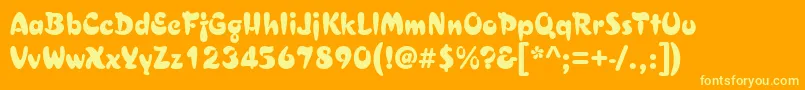Asylbekm29.Kz Font – Yellow Fonts on Orange Background