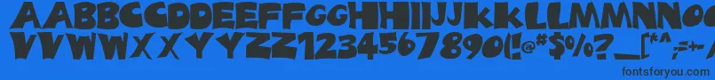BigTruck Font – Black Fonts on Blue Background