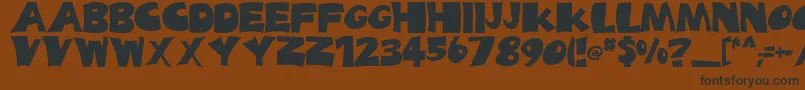 Шрифт BigTruck – чёрные шрифты на коричневом фоне