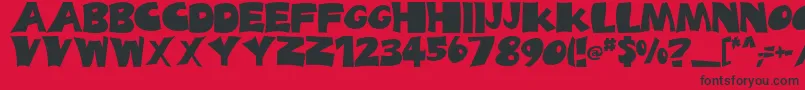 フォントBigTruck – 赤い背景に黒い文字