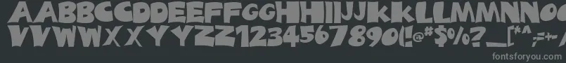 BigTruck Font – Gray Fonts on Black Background