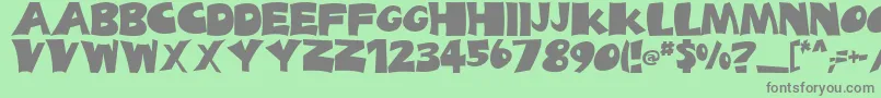 BigTruck Font – Gray Fonts on Green Background