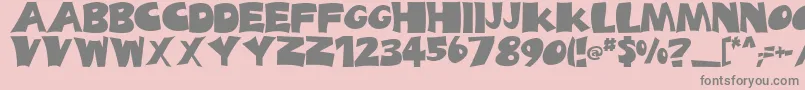 BigTruck Font – Gray Fonts on Pink Background