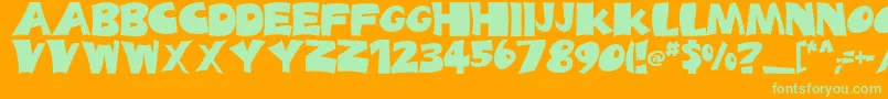 BigTruck Font – Green Fonts on Orange Background