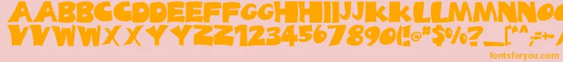BigTruck Font – Orange Fonts on Pink Background
