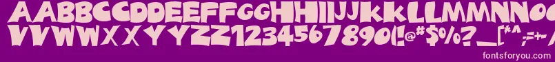 BigTruck Font – Pink Fonts on Purple Background