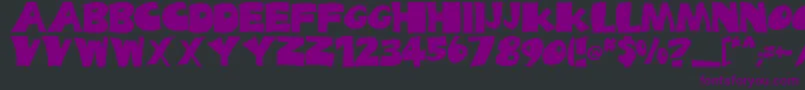 BigTruck Font – Purple Fonts on Black Background