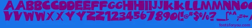 Шрифт BigTruck – фиолетовые шрифты на синем фоне