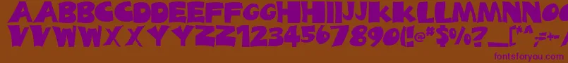BigTruck Font – Purple Fonts on Brown Background