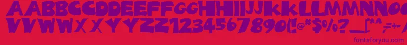BigTruck Font – Purple Fonts on Red Background